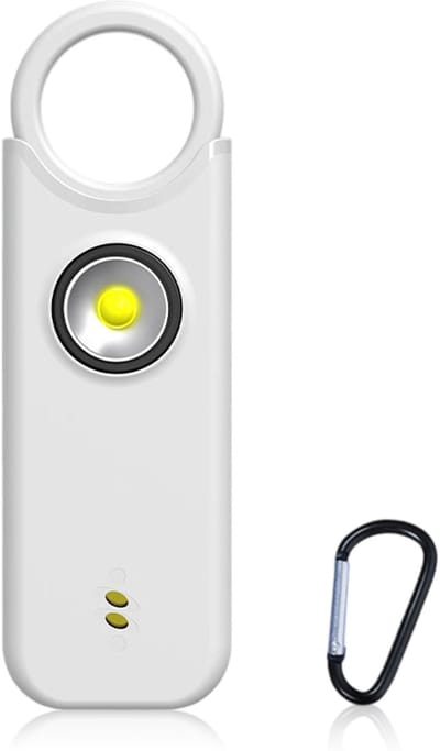 QTTVBTNA -Herlaadbaar Persoonlijk Alarm 135 dB – Veiligheids Sleutelhanger voor Vrouwen, Kinderen en Ouderen – Compact, Lichtgewicht, Met LED en Noodfunctie voor Buiten