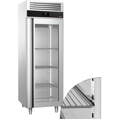 GGM Gastro Kühlschrank Edelstahl PREMIUM - 700 Liter - mit 1 Glastür