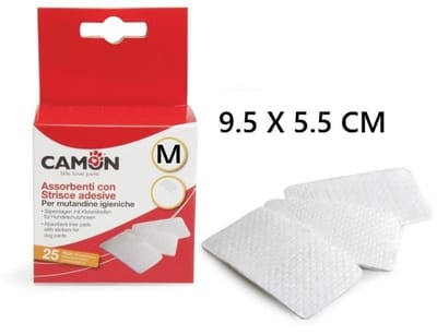 camon inlegkruisjes voor periodieke broekjes honden - Medium - 9.5 x 5.5 - 25 stuks - goed absorberend