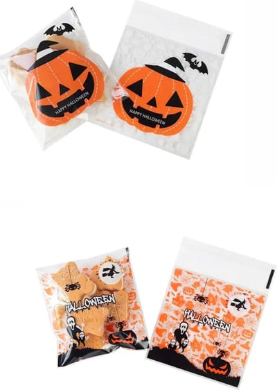 Akyol - Traktatiezakjes - 15 stuks - Halloween snoepzak - Halloween snoepzakjes - uitdeelzakjes - snoepzakjes - verjaardag - feest - traktatie - halloween koek zakjes - halloween