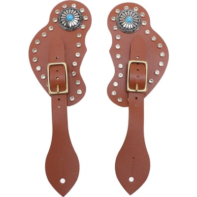 Sporenriemen Set van 2 Ruitersport Cowboylaarzen Uitrusting Verstelbaar Western Rodeo Weide Accessoires brown