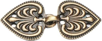 Fako Bijoux® - Vestsluiting Classic - Clip Met Haakje - Vestclip - Vestklem - Hart - Bronskleurig