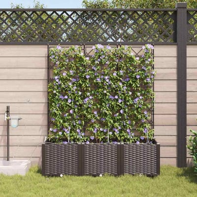 vidaXL - Plantenbak - 3 - st - Bruin - 120 - x - 40 - x - 142 - cm - PP