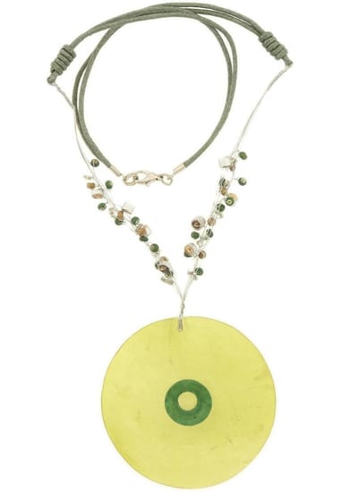 Behave Dames Ketting - Groen Ronde Hanger, 65 Cm