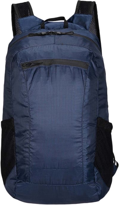 Opvouwbare Rugzak Waterdicht - Lichtgewicht Wandelrugzak voor Fietsen Sport Reizen Outdoor Dagtocht - Ademend Nylon Rugtas - Paarsblauw
