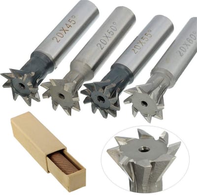 Dovetail Frees - Eindfrees Snijgereedschap - Groeven Frezen - Precisie Geslepen Staal - 20mm Diameter - Metaal