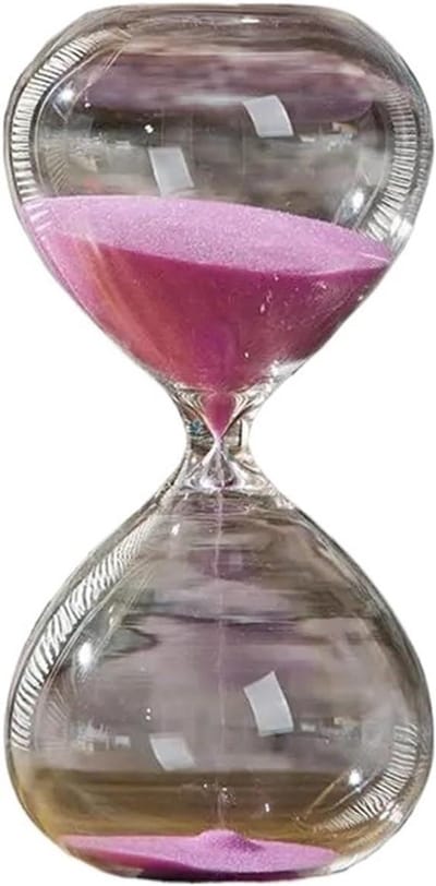 Zandloper Timer - Glazen Timer - Tijd Management - Stil Werking - 30 Minuten - Roze