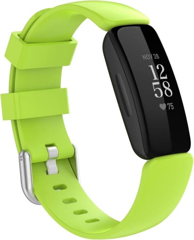 By Qubix - Compatible Fitbit bandje - Geschikt voor Fitbit Inspire 2 & Ace 3 - Sportbandje met gesp - Maat: Small - Groen Smartwatchbandje bandje Armband Polsband Strap Band Watchband