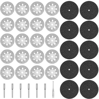 Diamantdoorslijpschijven 22 mm - 30 Stuks Mini Metalen Doorslijpschijven voor Rotatiegereedschap