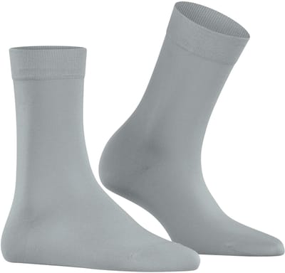 FALKE Cotton Touch eenkleurig katoen sokken dames grijs - maat 35-38