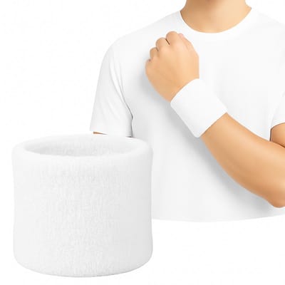 Polsbandje I Zweetband I Zweetbandjes I Pols I Sportbandjes I 1 Stuk I 8 x 10 CM I Wit