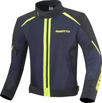 Bogotto Blaze-Air Zwart Blauw Fluo Geel Textiele Motorjas - Jas