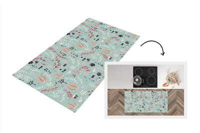 Keukenloper - Loper keuken - Onderwater - Planten - Zeedieren - Patroon - 120x60 cm - Keukenloper vinyl