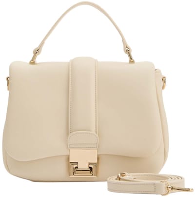 SEIDENFELT MANUFAKTUR Handtas Schoudertas Evje Top Handle Bag Cream Crème