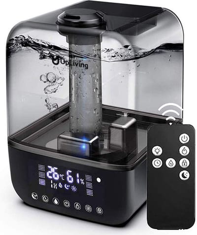 UpLiving® Luchtbevochtiger met Aromatherapie | 32m² | 4.5L Tank | Slaapkamer | Woonkamer | Kinderkamer | Babykamer | Met Hygrometer | Aroma diffuser | Luchtbevochtigers