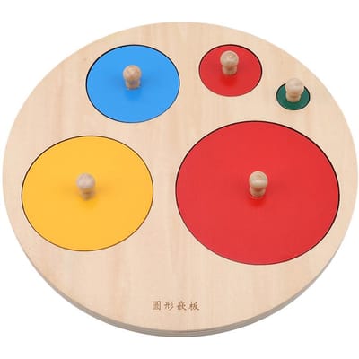 Montessori Puzzel Speelgoed Houten Geometrische Vormen Sorteren Wiskunde Kleurrijk Peuterschool Leren Educatief Spel Baby Peuter Speelgoed
