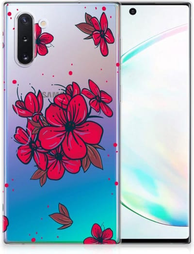 Back Cover voor Samsung Galaxy Note 10 TPU Case Blossom Red