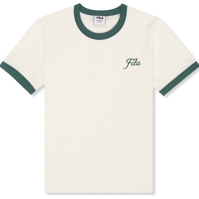FILA Marlia Regular Graphic Ringer T-shirt Egret Größe: 134/140 | T-Shirts Outlet | Unisex