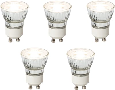 LUEDD Set van 5 GU10 dimbare LED lamp 35 mm 4W 200 lm 3000K