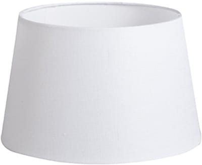 QAZQA rond schuin linnen - Lampenkap - Ø 250 mm - Wit -