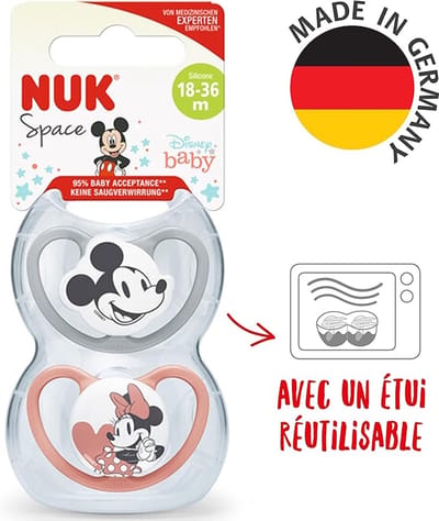 NUK Space Disney Baby fopspenen 2 st. 18-36 maanden