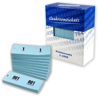 Witbaard - Garderobe blok blauw - Nummer 1-1000