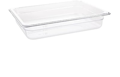 Vogue polycarbonaat bak transparant GN 1/2 65mm