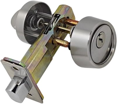 Verborgen Deurslot - Hulpslot Binnendeur - Privacy Verhoging - Snel Exit Mechanisme - 20 x 10 x 8 cm - Zilver