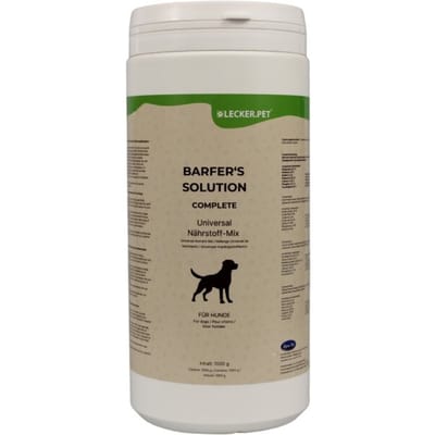 1 kg Lecker.Pet® Barfer's Solution Complete Universele Voedingsmix Poeder voor honden