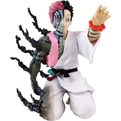 Figure Anime Hot Demon Slayer Akaza Hakuji Figurine Poupée Figurine d'Action Ornement PVC Ornement de Bureau Périphérique Jouet black
