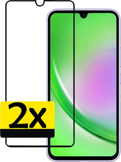 Screenprotector - Geschikt voor Samsung Galaxy A34 - 2 Stuks - Full Cover - Beschermglas - Gehard Glas - Tempered Glass - Screen Protector