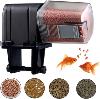 Automatische Visvoerdispenser met Timer voor Aquariums, Eenvoudige Voederoplossing voor Vissen en Schildpadden, Ideaal voor Vakanties en Weekenden, Capaciteit 170ml