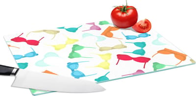 Glazen Snijplank - 39x28 - Bh - Regenboog - Vrouwen - Patroon - Snijplanken Glas