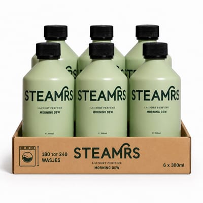 STEAMRS - Luxe Wasparfum - Morning Dew - 300 ml x 6- Designer parfum voor je kleding - 180 tot 240 wasbeurten - Verzorgend voor textiel