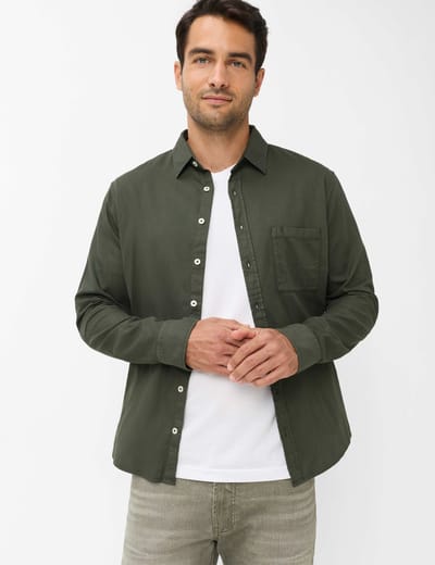 Brax Heren Overhemd  Style HAROLD pine, groen, maat M