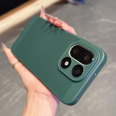 Voor OnePlus 15 Hoesje Koeling Warmteafvoer Telefoonhoesje Voor OnePlus15 One Plus 15 Ademend Schokbestendig Harde Cover Voor OnePlus15 For OnePlus 15 black