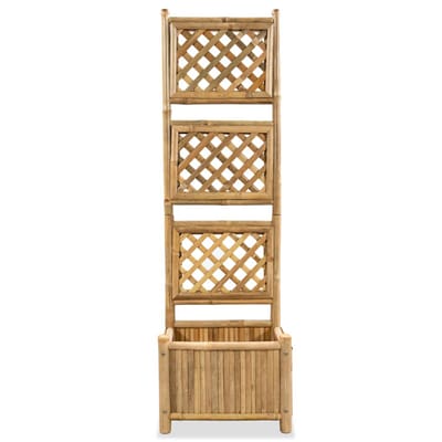 vidaXL - Plantenbak - verhoogd - met - rek - 40 - cm - bamboe