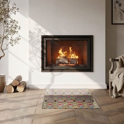 Coloray Vloerplaat Houtkachel - Vloerplaat Openhaard - 60 cm x 60 cm - Houtkachel Accessoires - Bruin Vloerplaat Kachel - Vloerplaat Voor Kachel - Plaat voor Onder Houtkachel - Open Haard Accessoires - Plaat Kachel