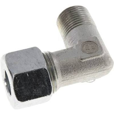 R 3/8'' Buitendraad x 12S Verzinkt Stalen L-Fitting 90graden 630 Bar DIN 2353