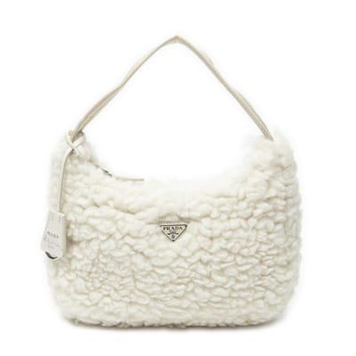 Mini Shearling Zip Hobo   schoudertas