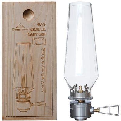 Outdoor Gas Kaars Lamp Tent Lantaarn Licht voor Backpacken Kamperen Wandelen Vissen zilver