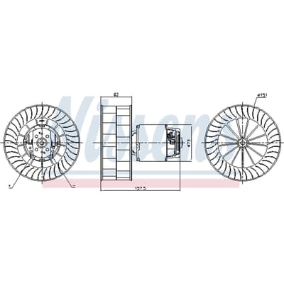 Binnenventilator NISSENS 87253