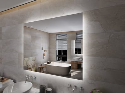 Viidako - Jimii LED Rechthoekige Badkamerspiegel – Anti Condens – 3 LED verlichting standen – Hip Design – Krasbestendig