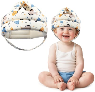 Dailygoods- Hoofdbescherming - Anti-botshelm - Cartoon Hoofdbeschermer - Zacht en Ademend - Geschikt voor 6-36 maanden - Optimale Bescherming - Babyhelm