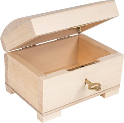 Houten Kistje - Decoratieve Doos - Opbergen Sieraden - Onbehandeld Grenenhout - Natuurlijk