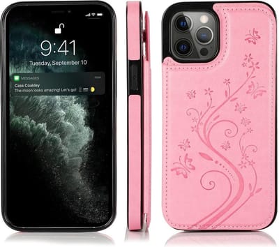 Hoesje geschikt voor Samsung Galaxy A54 5G - Backcover - Pasjeshouder - Portemonnee - Bloemenprint - Kunstleer - Roze