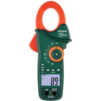 Extech EX840A Stroomtang Digitaal IR-thermometer, LoZ CAT IV 600 V Weergave (counts): 6000