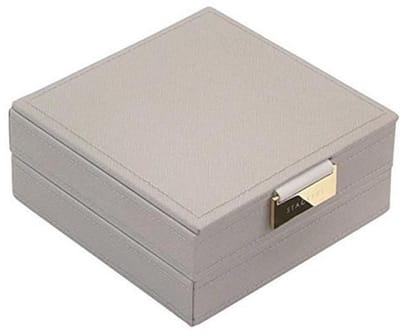 Set van 2 Taupe Charm Sieradendozen met Champagne Gouden Accentuering