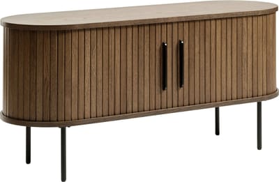 Tv -meubel Donkerbruin - Eikenhout & Metaal - 40x120x55,6cm - Tv -meubel Nola Smoked - Giga Living