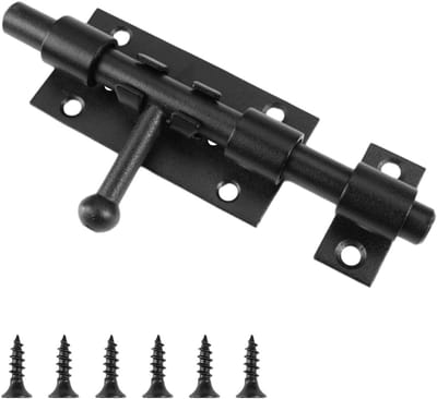 Deurvergrendeling van RVS 304, 125×35mm Veiligheidsbolts met 6 Schroeven, Schuifdeurvergrendeling met Hangslotopening, Ideaal voor Kasten, Ramen en Poorten